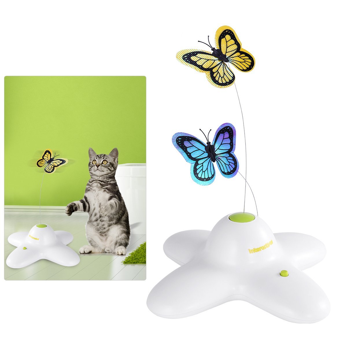 Jouet pour chat papillon interactif