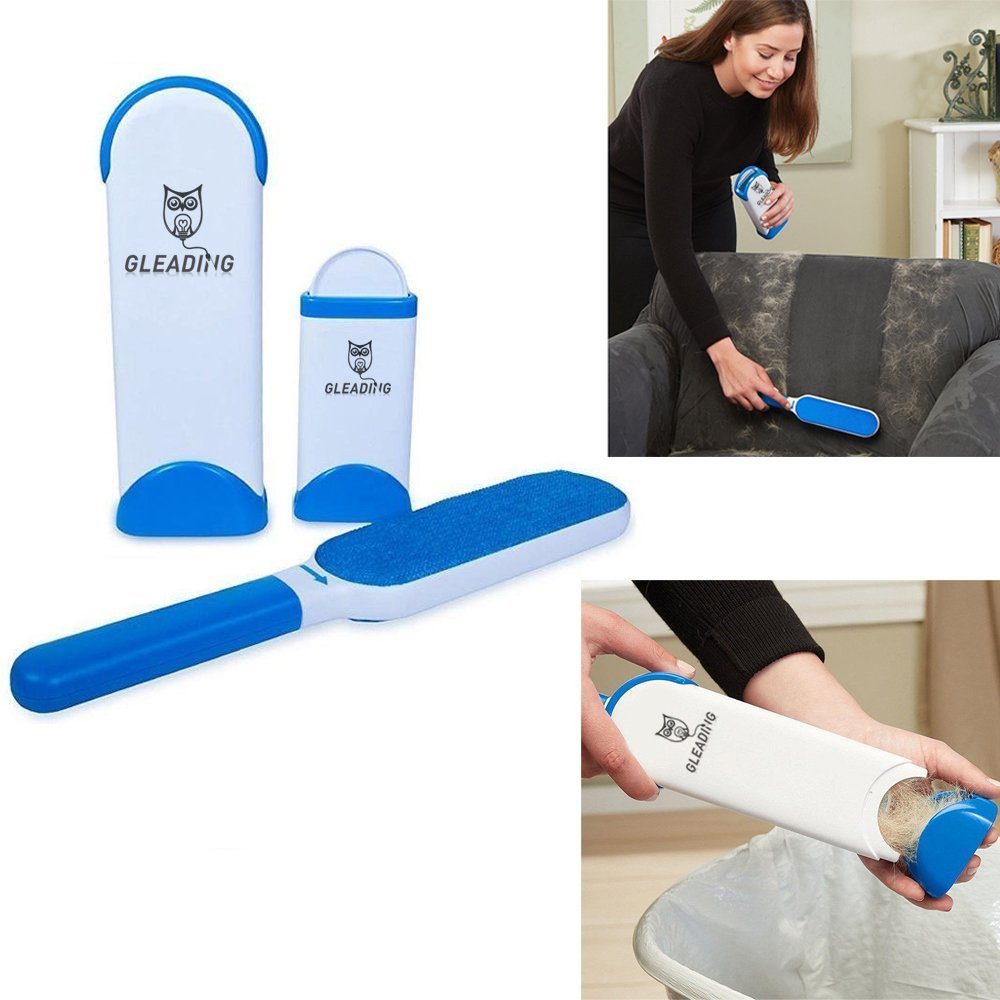 2 Brosses En Silicone Pour Enlever Les Poils D'Animaux - Nettoyage Canapé, Tapis, Literie - Design Creux Facile à Nettoyer